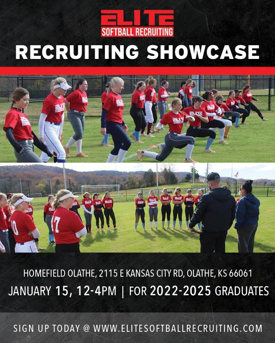 Jan 15th📍

We are back on the road looking for some of the BEST players in the Nation! 🥎

Sign up on our website as it is starting to fill up 🔥

Where Homefield Olathe - Kansas 
Time: 12 PM Check In