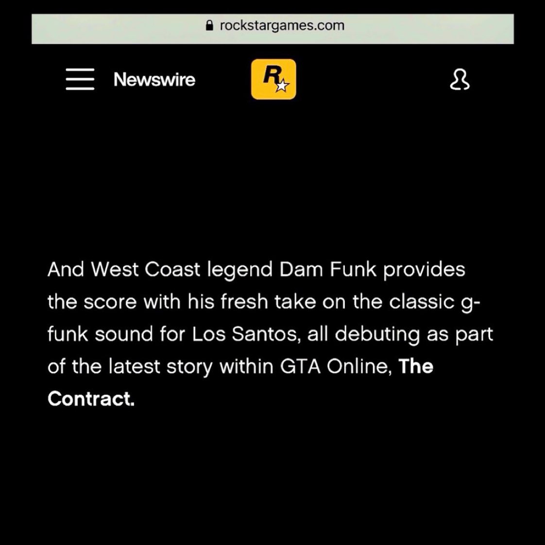 Again, it’s an honor 2 be aboard. Enjoy.

Much appreciation 2 <a href="/RockstarGames/">Rockstar Games</a>!

Stay tuned for the release of:
GTA Online: The Contract ✌🏽

More info: 
rockstargames.com/newswire/artic… •