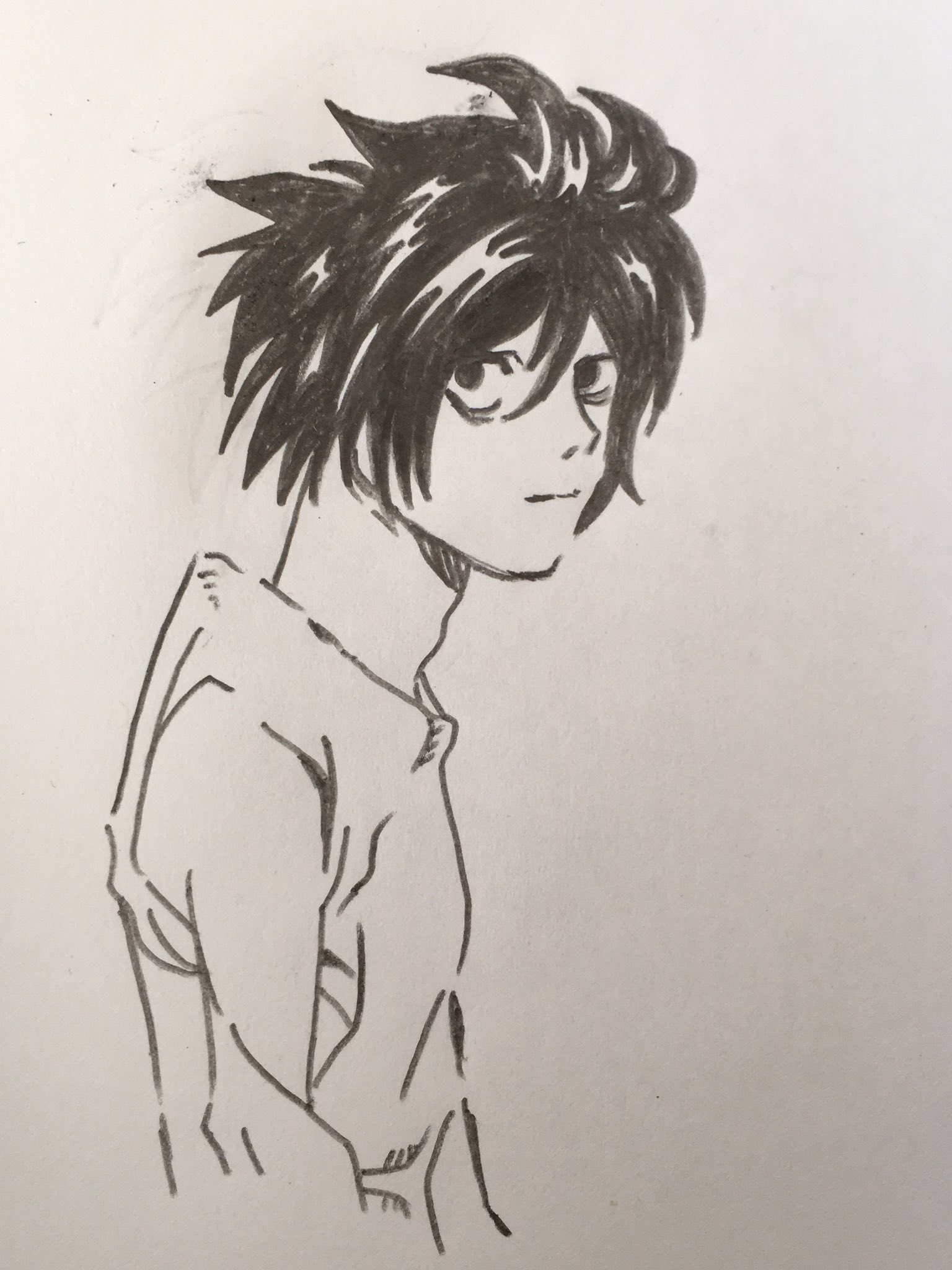 تويتر ノブユキ على تويتر L デスノート 絵描きさんと繋がりたい イラスト 線画 L T Co Qo1plixmhc