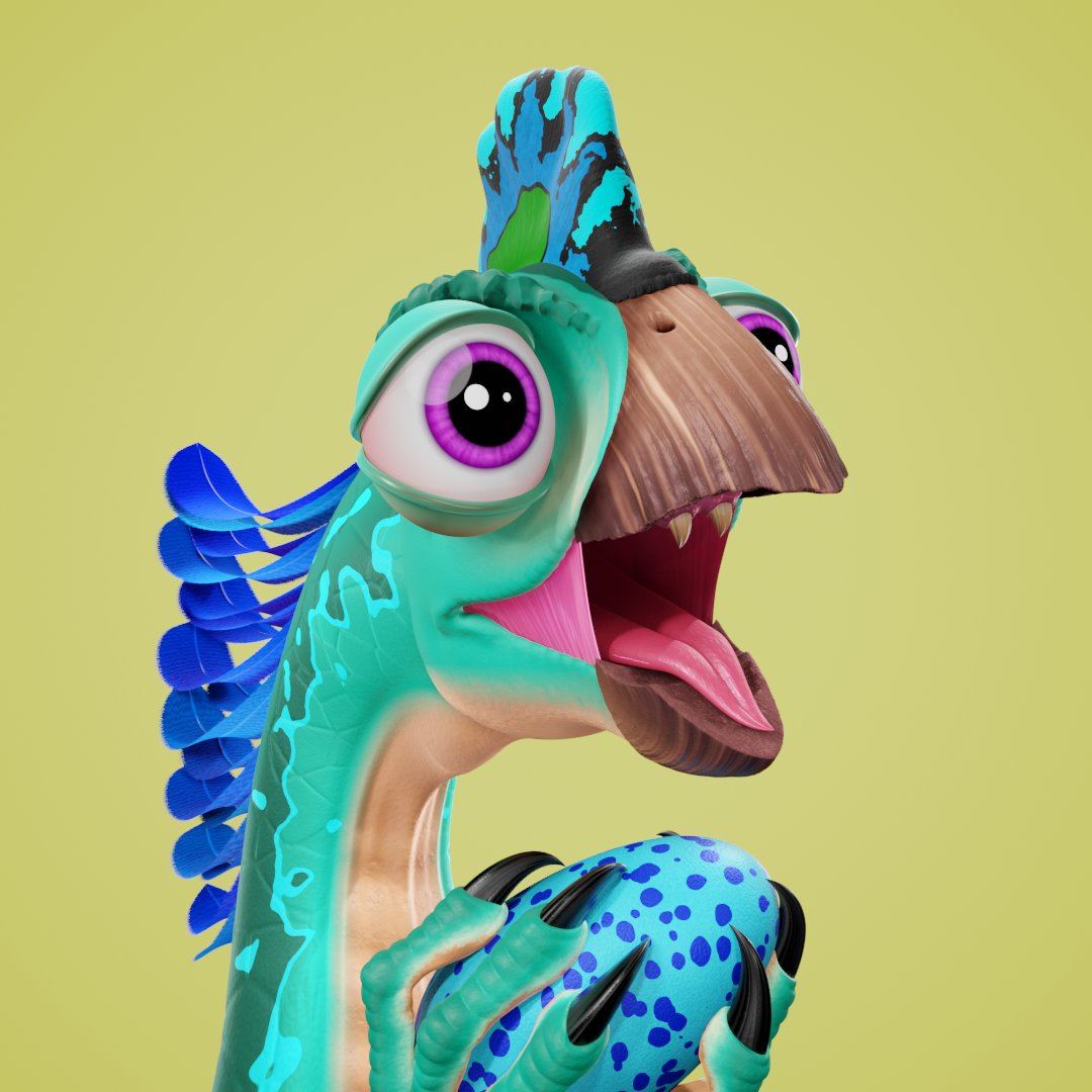 Oviraptor #212 likes to explore this volatile digital environment and is finding it difficult to stay grounded.✨🌿 Have you discovered your unique oviraptor yet?🐣🦖 #NFTcollection #NFTCommunity #nftart #nftcollectors #NFT  opensea.io/assets/0x495f9…