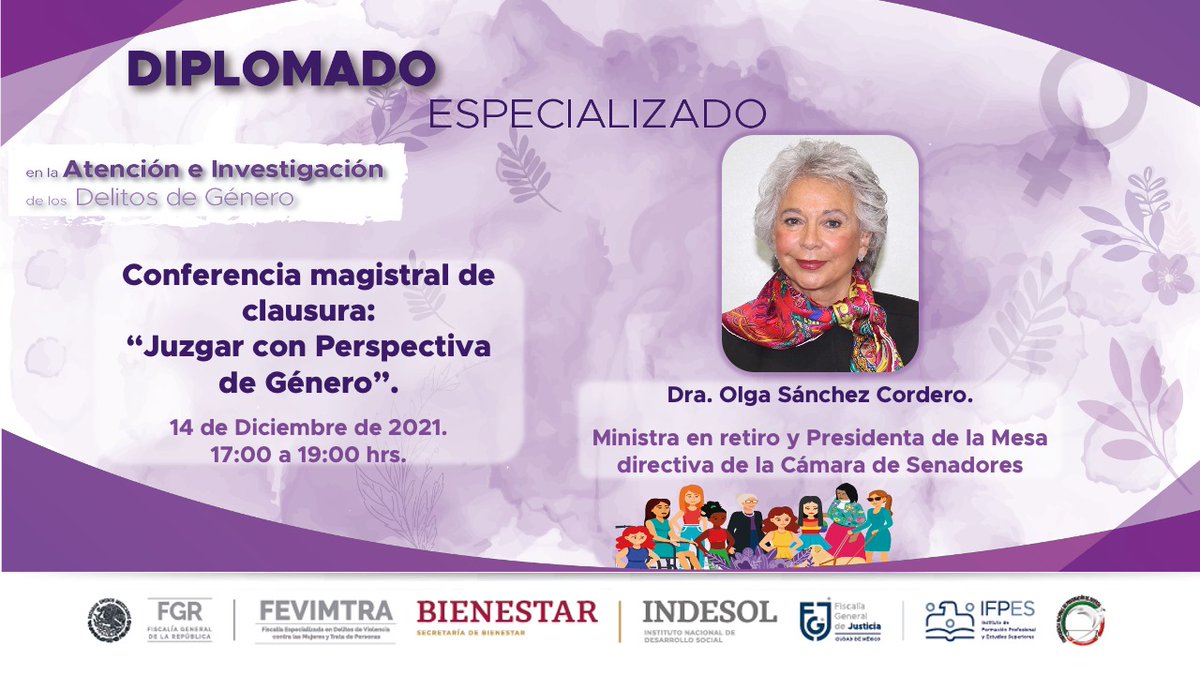 Te esperamos en el diplomado coordinan #Indesol @bienestarmx @FGRMexico @FiscaliaElecMx @IFP_CDMX Transmisión en vivo en YouTube Martes 14 de diciembre 17 oras.