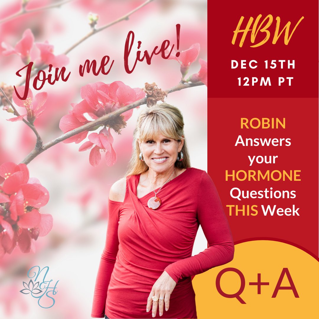 Hormone Breakthrough Wed with Robin, I'll be answering your ?s this week in our SISTERHOOD FB group. If you've posted a ? recently I'm going to answer it for you LIVE. bit.ly/NShormonebalan… 
I want to make sure you have the next steps to resolve your health concern, naturally!