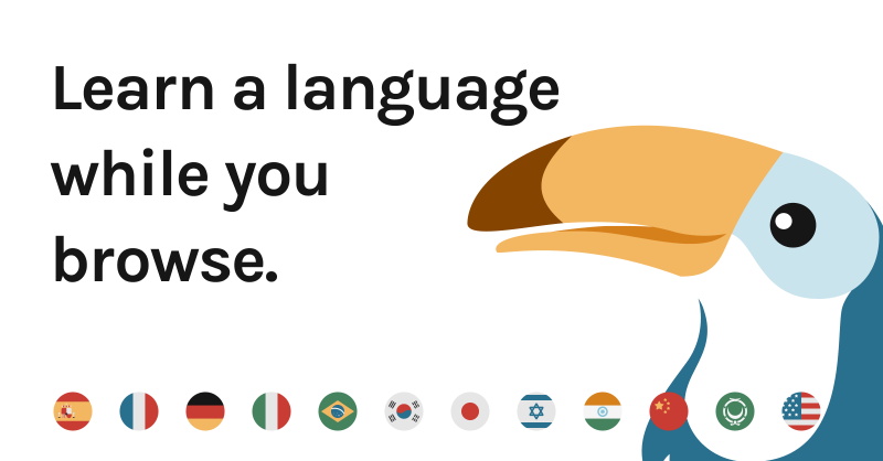 TaylorHarlow_'s tweet photo. Learn a language while you browse your favorite websites.