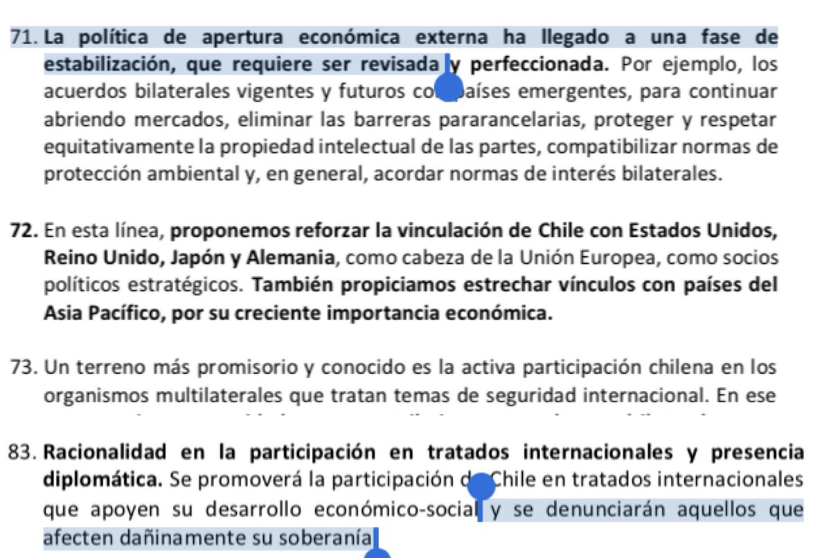 Paz_ZarateB's tweet photo. #DebateAnatel 
⭕️ Kast: “NUNCA me he propuesto revisar tratados [de libre comercio].

Texto del programa de Kast hasta 1a vuelta contempla no solo Revisión sino que Denuncia (retiro) de Tratados (en actual “plan” de gbno, Política Exterior ni siquiera existe) #factcheckingcl https://t.co/bBWdxwPf6i