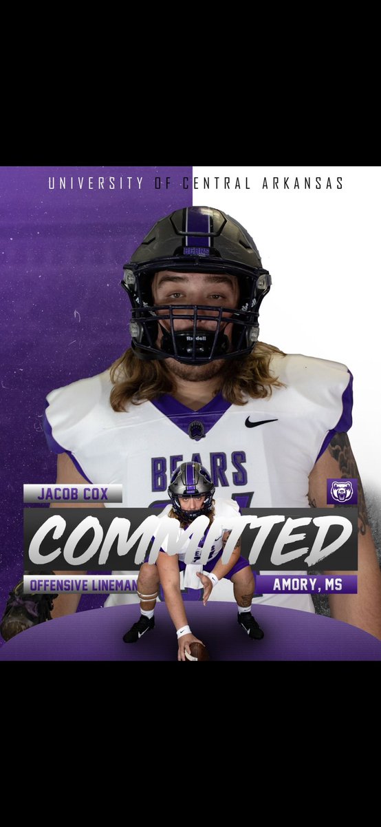 jacob_cox4's tweet image. COMMITED💜🤍 @CoachGBoykin @CoachGunnellUCA @NathanBrownUCA