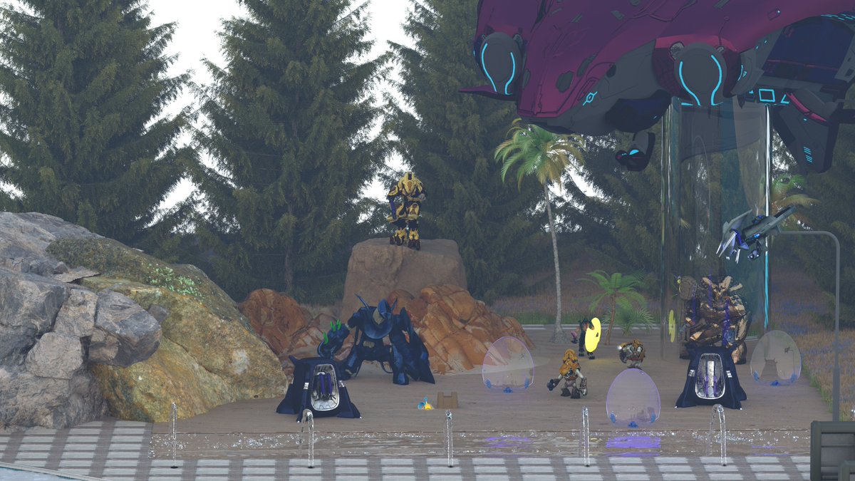 Check out the Halo themed swiming pool and water park I designed with my son in celebration of Halo Infinites launch!
darthlafollette.artstation.com/projects/lRRbbe
