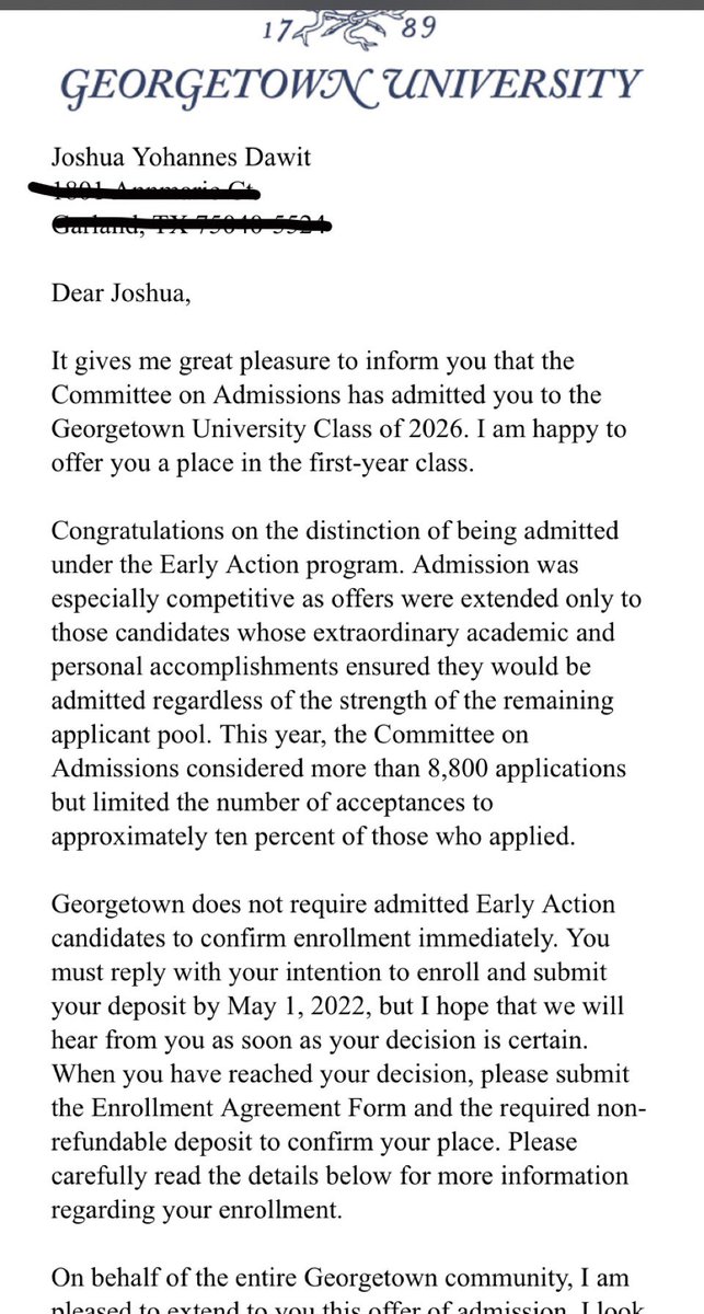 I GOT INTO GEORGETOWN OMG
