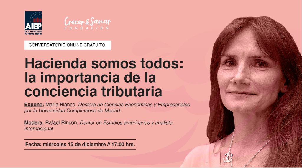 Llega desde España una charla imperdible de economía.

Estaremos junto con María Blanco <a href="/Godivaciones/">María Blanco</a>, Doctora en Ciencias Económicas y Empresariales, conversando sobre la importancia de la conciencia tributaria. 💸

Inscríbete de manera gratuita en → bit.ly/30lyuGn