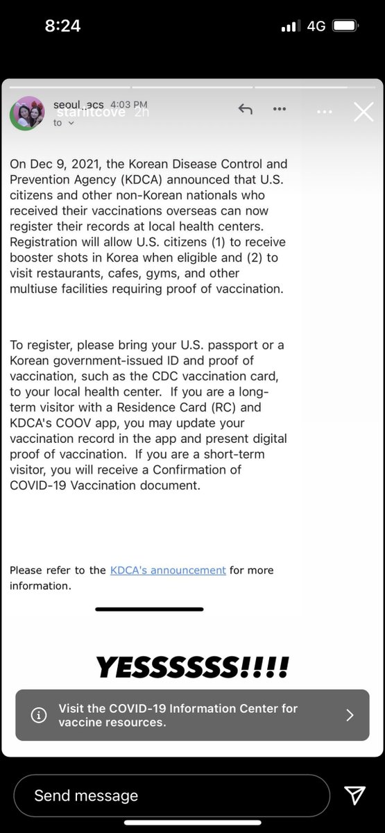 Candy22393's tweet photo. @Jiminsjamas @SugakookieOT7 @BTS_twt @PrinceWooo @ZEAX130613 @Cherryl_Tran @Seoul_gov @TheBlueHouseKR Actually korea is starting to recognise vaccinations done overseas the Change was announced last week https://t.co/dyvEuEfqZo