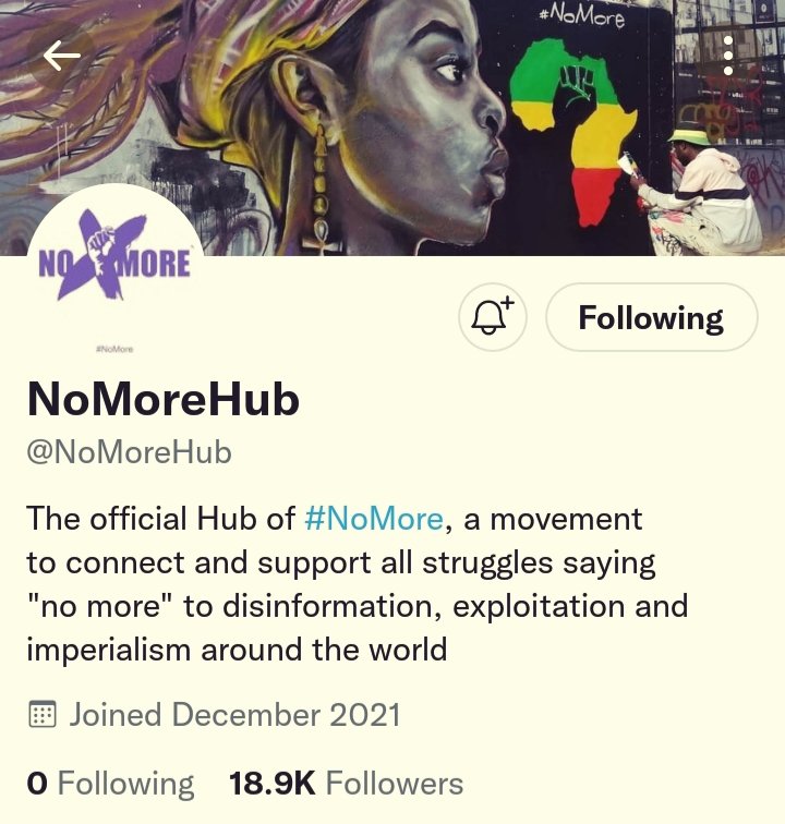 Sultan_Abagissa's tweet photo. የ #nomore ኦፊሴላዊ ፔጅ።

ይሄን የ #nomorehub  የቲዊተር ፔጅ ተከተሉት፣ በሀገር ወዳዶቹ ሄርሜላ አረጋዊ የተከፈተ ነው። @NoMoreHub https://t.co/3cdFLv90uY