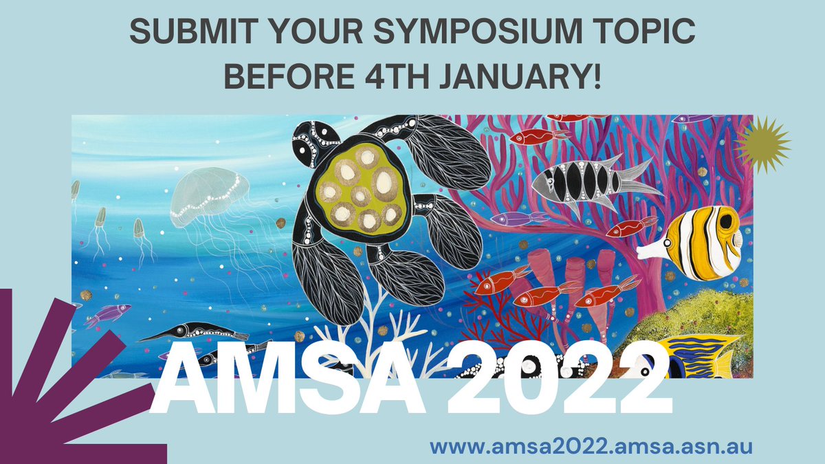 Don't forget to submit your symposium topic for #AMSA22 before the deadline on Jan 4th 2022. <a href="/amsa_marine/">Australian Marine Sciences Association</a> <a href="/AmsaNq/">AMSA-NQ</a> amsa2022.amsa.asn.au/conference-sym…