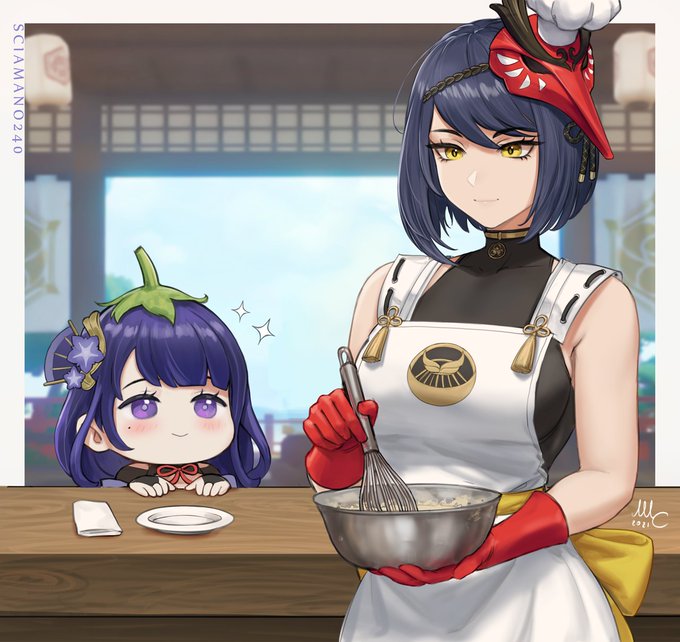 Since Ei can’t cook, she asked Sara to make her some delicious sweets. https://t.co/06ohadD9hi