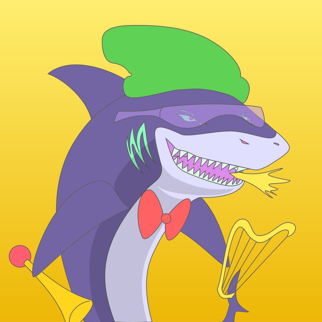 shifty_sharks's tweet photo. 🦈 Shifty Shark #0000
https://t.co/LYIlf1gTuH
Color:🔵 Space
Head: 🟢Beanie
Clothes: ⚪️None
Eyes: ⚪️Wrap Arounds
Mouth: 🟢Firebreath
Neck: ⚪️Bow Tie
Left Fin: ⚪️Clown Horn
Right Fin: 🟢Harp
Animation: None https://t.co/1Mn2vOd9u2