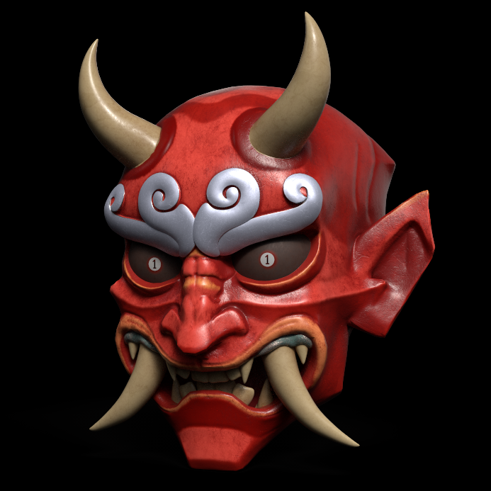 🔥Little more progress on the Mask! 👹
Did some lighting - worked on materials...Will hopefully finish up the rest tomorrow &amp; be able to share a possible final image! @freyalacrypto #FreyalaArt