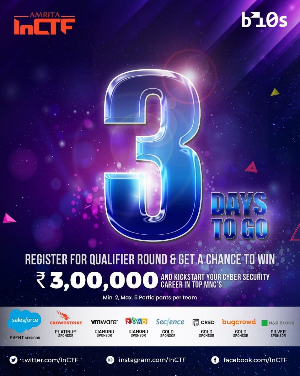 InCTF's tweet photo. Register for qualifier round.
.
.
.
.
#inCTF #cybersecurity #ctf #amrita #teambi0s #inctf #hacking https://t.co/JNKatuWYde