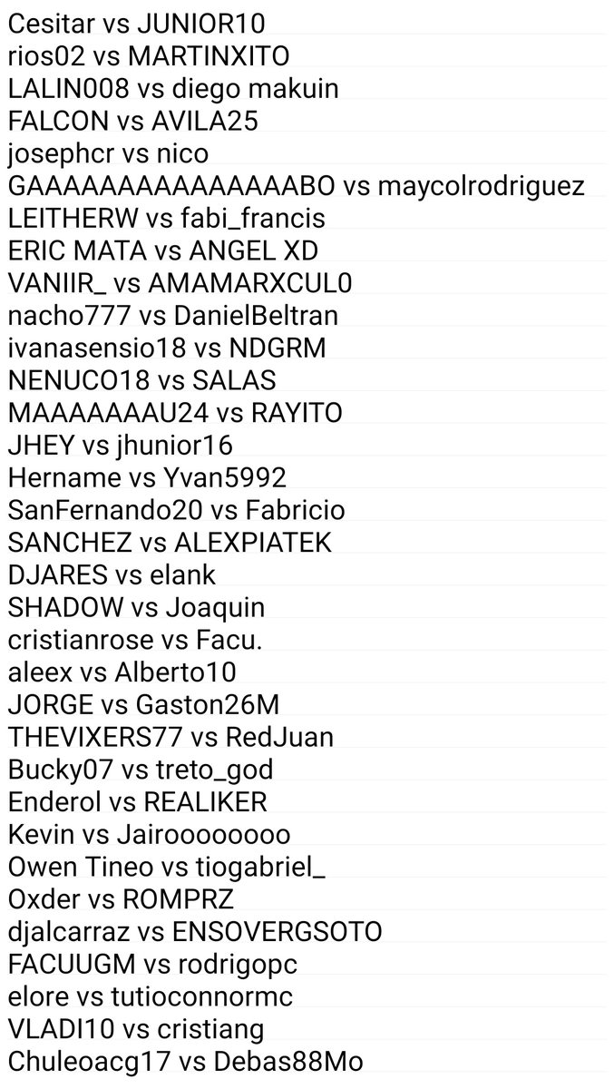 🚨ENCUENTROS DE TROVO CUP 🚨

Pueden empezar a jugar desde ya mismo, tienen hasta las 7:00Pm (5horas despues del reinició de mañana para jugar) sin excepción ✍️✍️✍️

MUCHA SUERTE A TODOS 🥂🤝

RT 🔃