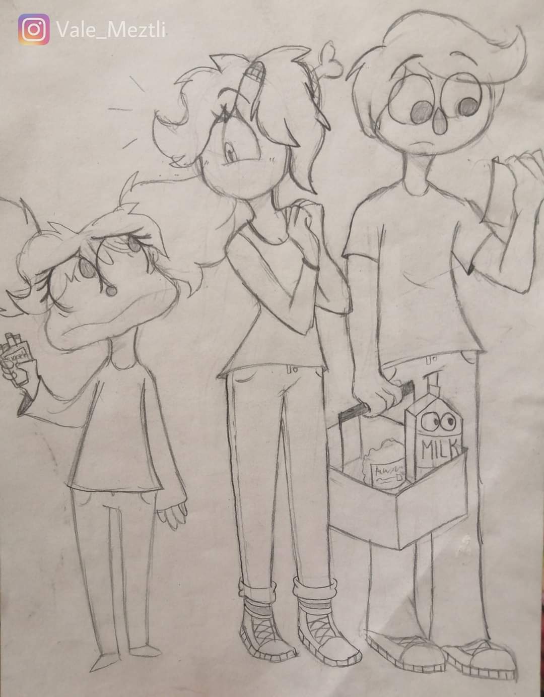 Δ×°•!Vǟℓę¡•°×Δ on Twitter: "I made quick sketch my three favorite characters from #jackstauber, cause they are Opal (Claire), Hamantha and the guy who appears in "Shop, a Pop