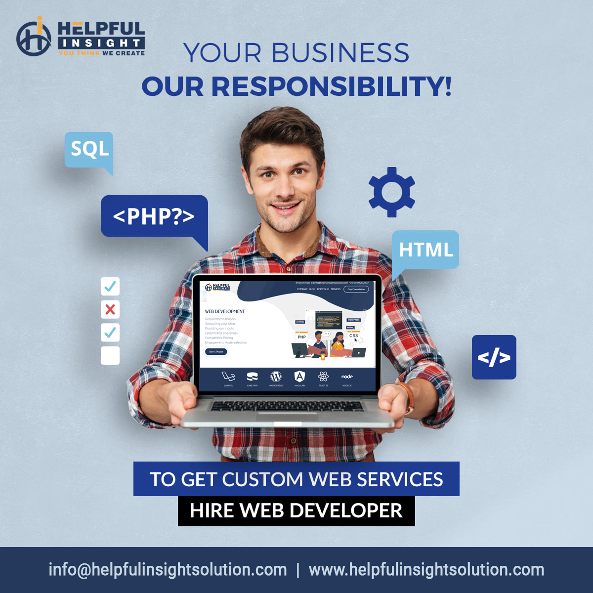 insight_helpful's tweet image. Helpful Insight Pvt. Ltd. expertise in custom web services solutions. We provide custom web development services that ensure you will get the right platform to run your business online.
#helpful_insight_pvt_ltd
#custom_web_development_services
Website: helpfulinsightsolution.com