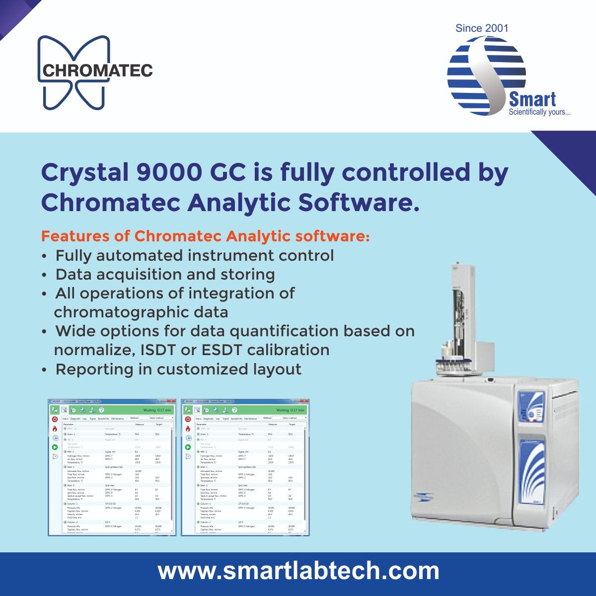 SmartLabTech2's tweet photo. Chromatec is the recognized leader in the development and manufacture of gas chromatographic products.
For more info,
Visit us : https://t.co/hiH1K9ReTh
E-mail us : ebiz@smartlabtech.net
#analyticalinstruments #GasChromatography #MassSpectrometer #hydrogengenerators #smartlabtech https://t.co/JCTV2RW7G7