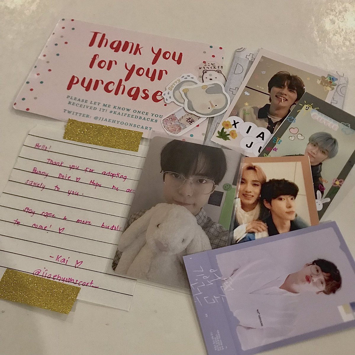 nunascart's tweet photo. [ @jjaehyoonscart_ #kaifeedbacks ]

📦💌

my prio pc came home safely!! thank you for letting me adopt doie bunny 🐰 https://t.co/dlpMebaJTe