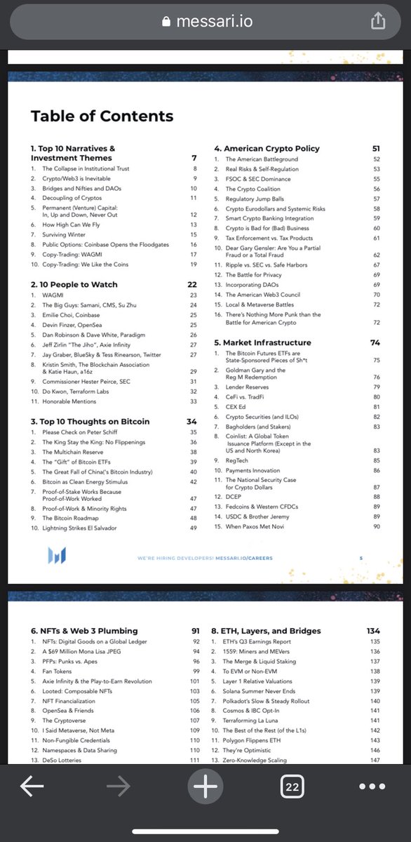 Wen_Ge_'s tweet photo. Reading @MessariCrypto 2022 report as the bedtime reading. Let’s get ready for 2022! 🦾📈 https://t.co/XVd51qoEc2
