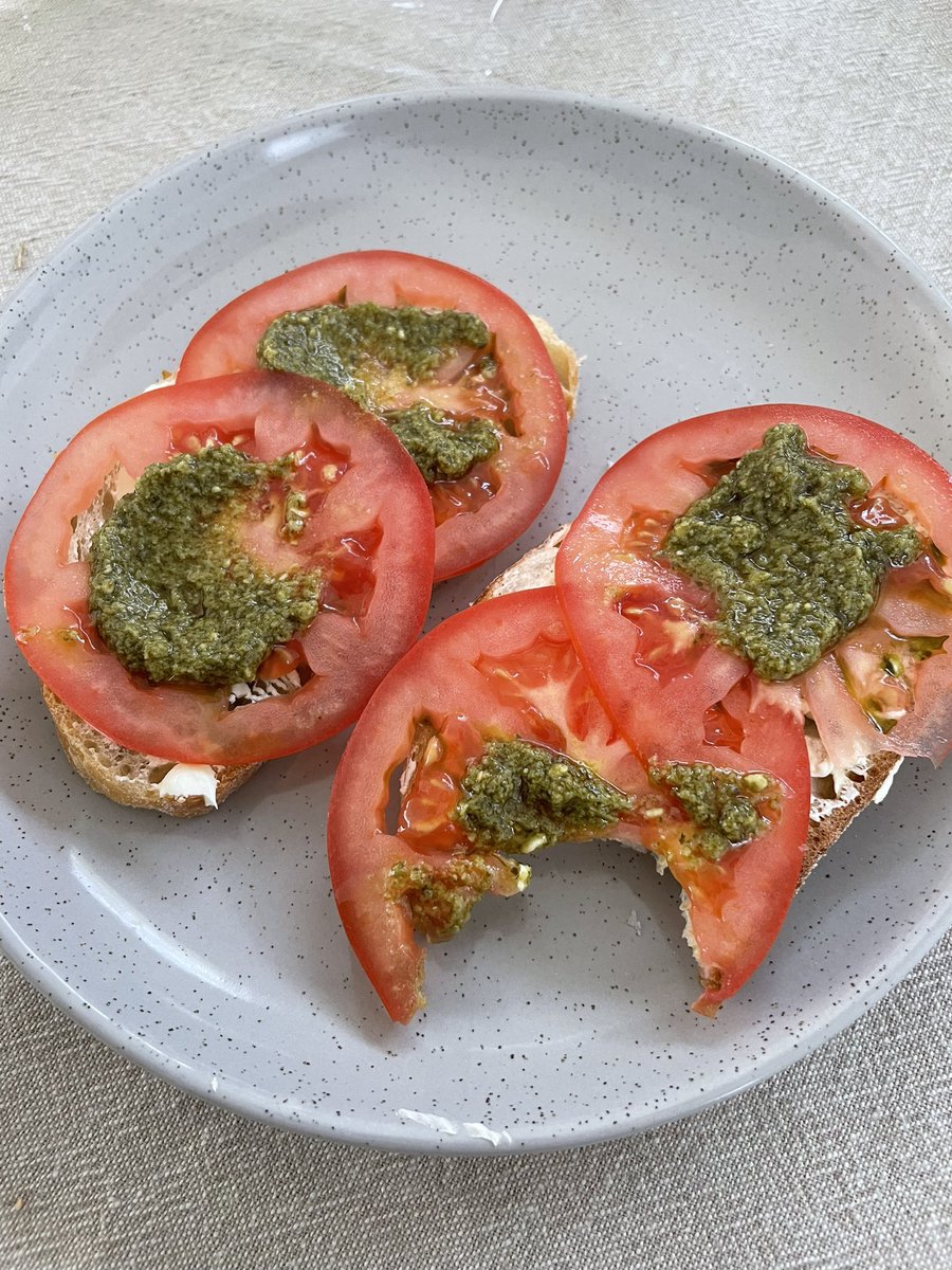 BecBrewin's tweet photo. Couldn’t possibly keep listening to @Raf_Epstein’a pesto chat without making myself a snack @abcmelbourne https://t.co/ECRlnPPhRg