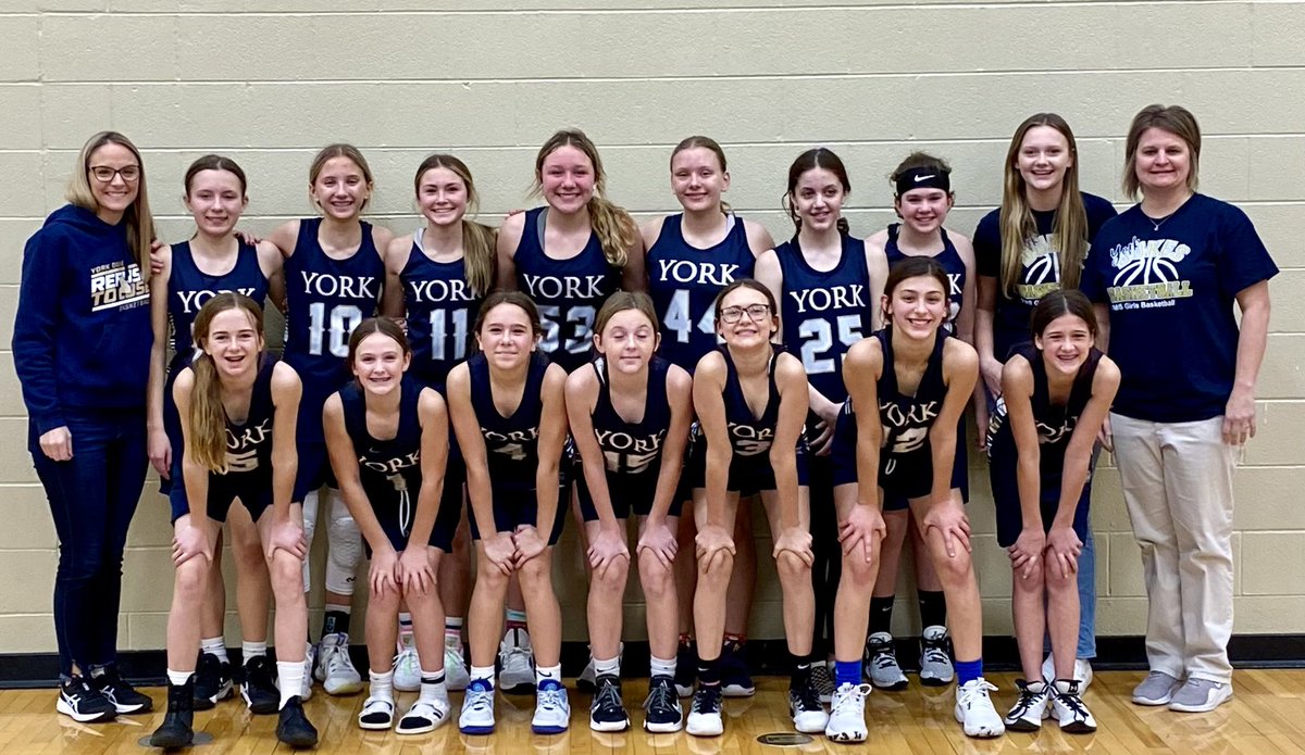 Tonight marks the end of our 7th grade basketball season. This team was a lot of fun to coach and worked hard every day! They showed great improvement, had fun and  were great teammates! Final records: A team 9-1 &amp; B team 3-3. Great job! #yorkdukes