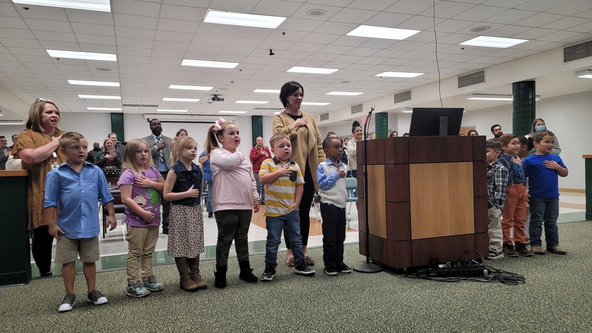 Our #MightyLearners at Effie Morris Early Learning Academy opened up the meeting this evening with the Pledges. #WorthIt