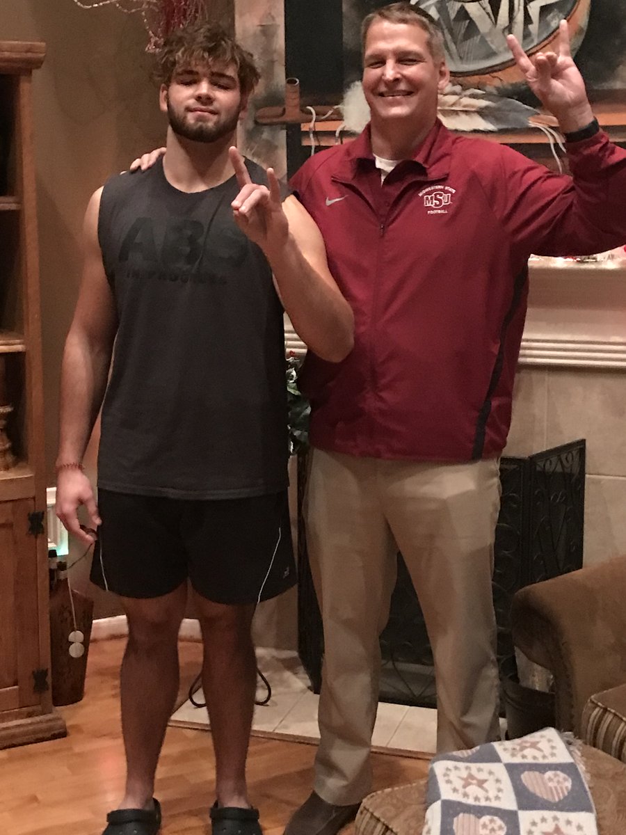 Very honored to have Midewestern State for a home visit tonight.  Coach Wilkins impressed my parents with his enthusiasm for the academics and athletics at MSU.  
<a href="/FBCoachWilk/">Randy Wilkins</a>
 
@LCHS_CoachFish