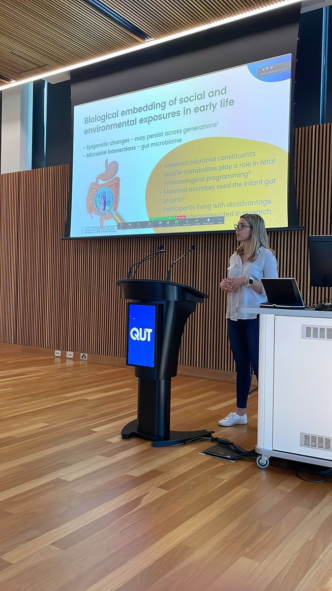 LiamOliverNutri's tweet photo. Looking at the complex area of food insecurity, socioeconomic disadvantage, diet and the gut microbiome, particularly in early life, we have @bree_whiteoak

#SENSatQUT

So many influences to consider! https://t.co/hgRN8hVGAZ