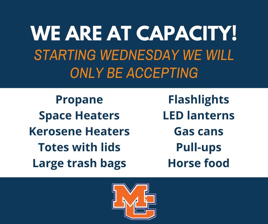 Due to your overwhelming support, we are at donation capacity!