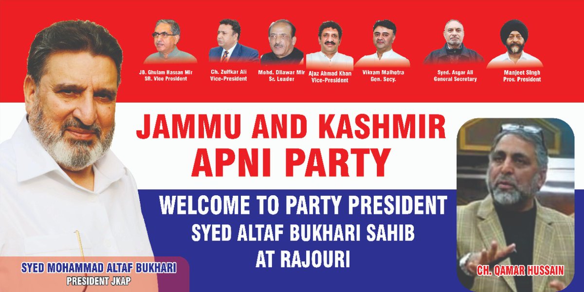 KhanRaqeeqJKAP's tweet photo. #JammukashmirApniPartyYouthwing welcomes #AltafBukhari  sahab At #Rajouri
#apnipartyzindabad 
#rajouri
@AltafBukhari01 
@Apnipartyonline 
@YouthJKAP 
@Junaid_Mattu https://t.co/dZuMpmrd3d
