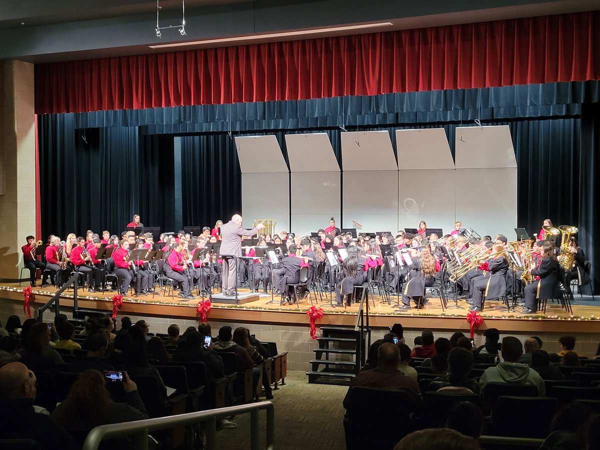 The Crete High Scool winter band concert.  They sound awesome!  #CardinalPride