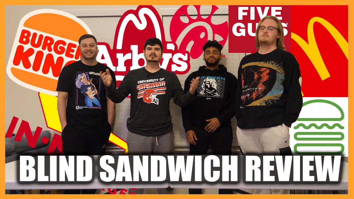 TheAustinHouse's tweet photo. NEW VID: How many sandwiches can we correctly guess while blindfolded? 

Things get... interesting

📺: https://t.co/8SezA9tEe0 https://t.co/VRWlaBvNYj