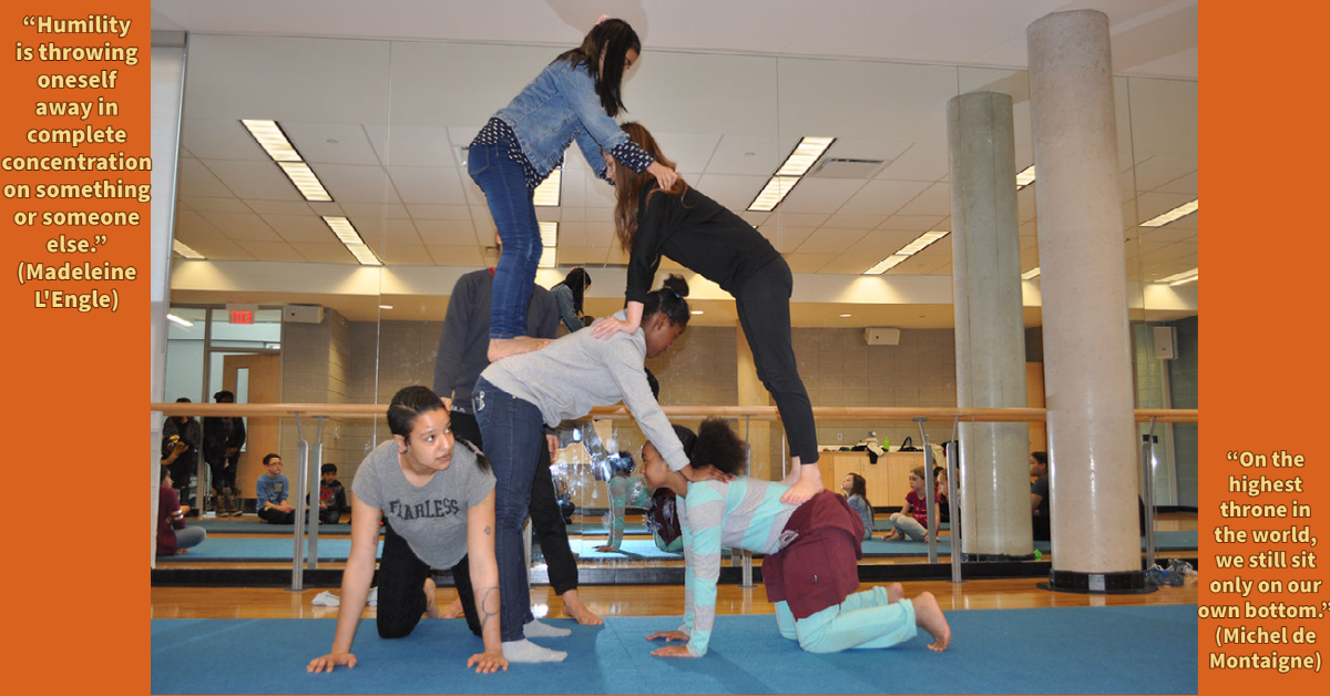 Humility allows us to work together and build each other up! How do you show humility in your day to day life?

#humility #socialcircus #torontoyouth #squarecirclehq #acrobatics #acrobats #pyramid