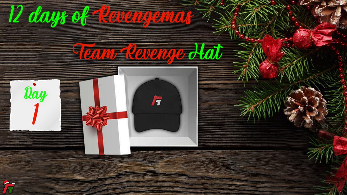RevengeGG's tweet photo. Day 1 of 12 Days of Revengemas: Team Revenge Hat

To enter:
Retweet this tweet
Follow @RevengeGG 
Join the Discord: https://t.co/b9lPXboon2

The winner will be announced in the Discord at 6:15 https://t.co/7cRM0muNc5