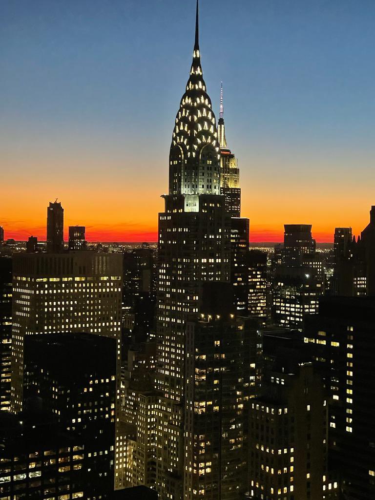 #Sunset over the #ChryslerBuilding. #NewYork