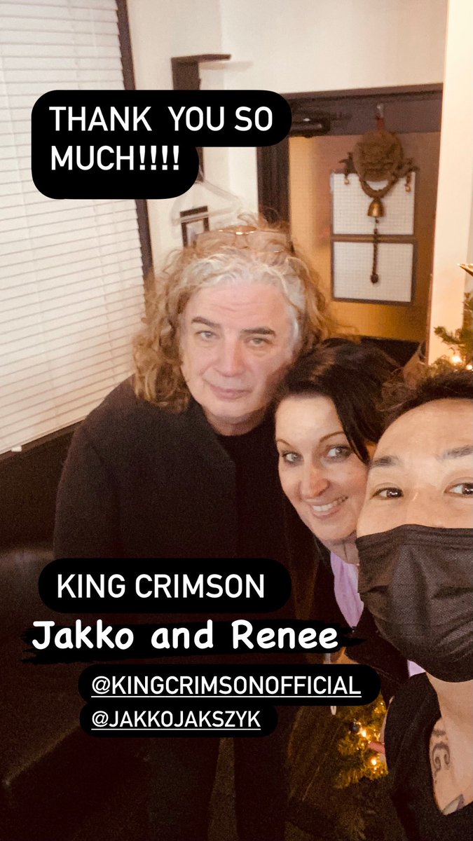 tagtattoo_tokyo's tweet photo. 先日、スタジオにお越し頂いたKING CRIMSON様に急遽お誘い頂いたのでショウを観させて頂きました!最後に生で観れて本当に良かった、最高の思い出になりました!ありがとうございました!!Thank you so much‼︎ Forever KING!! #kingcrimson #Musicisourfriend https://t.co/ihWZdBaUVw