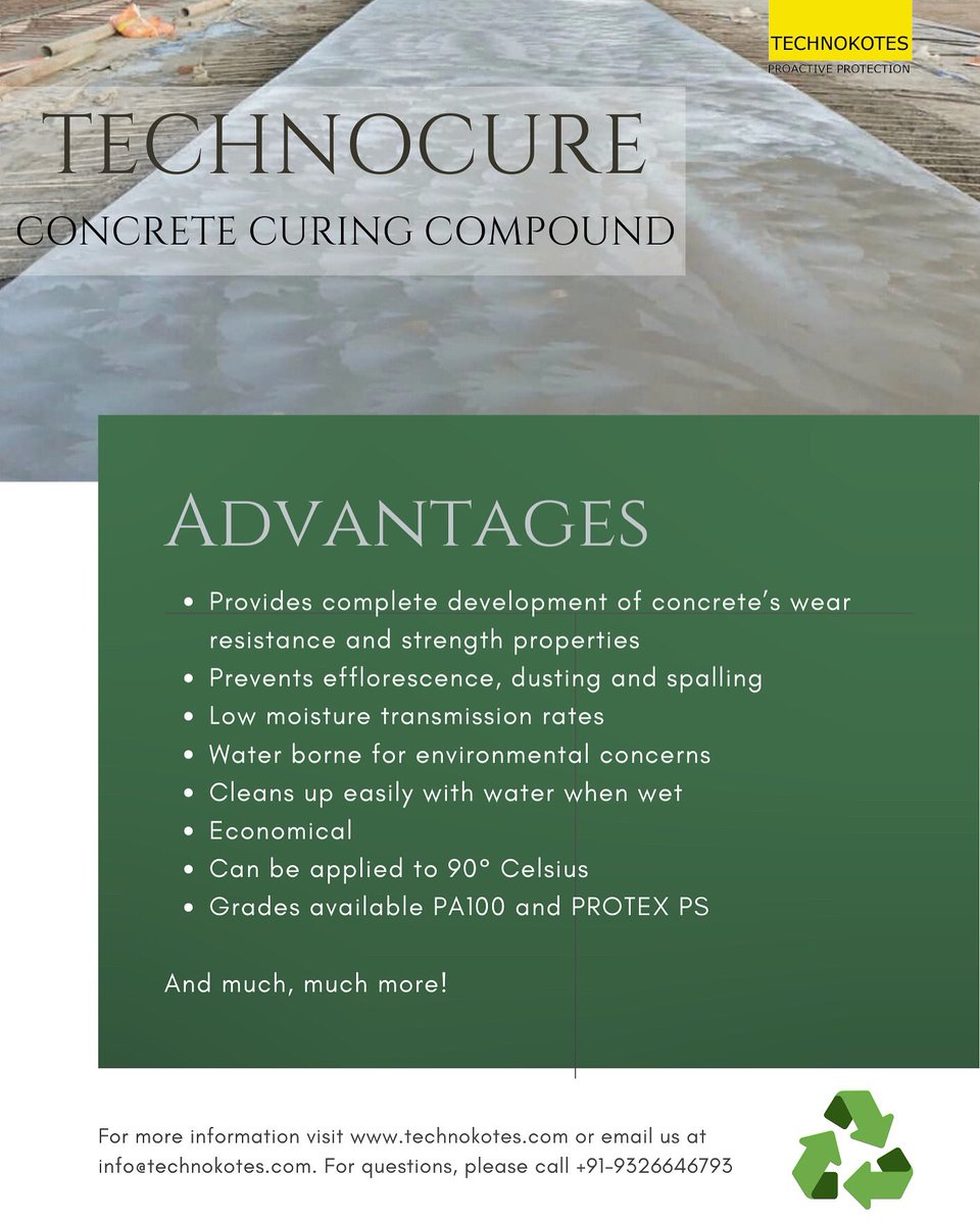 The perfect concrete or plaster curing compound. Save water during construction with added benefits of it being biodegradable after its use.
.
.
.
#biodegradable #greenproduct #green #greenbuilding #concretecuring #curingcompound #buildingmaterial