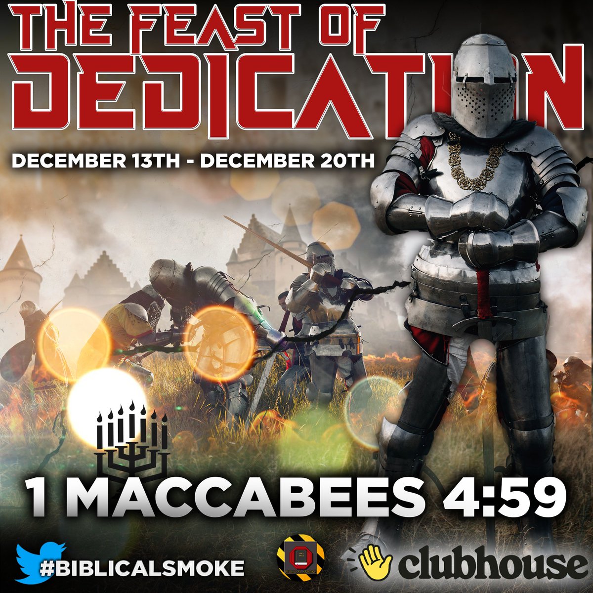 Happy Feast of Dedication!
1 Maccabees 4:59
#BiblicalSmoke #HighHolyDays #FeastDay #Biblical