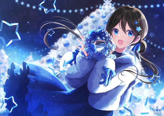 •*¨*•.¸¸☆*・゜
Glitter night
☆。.:*・゜
#HUION創作 #HUION 