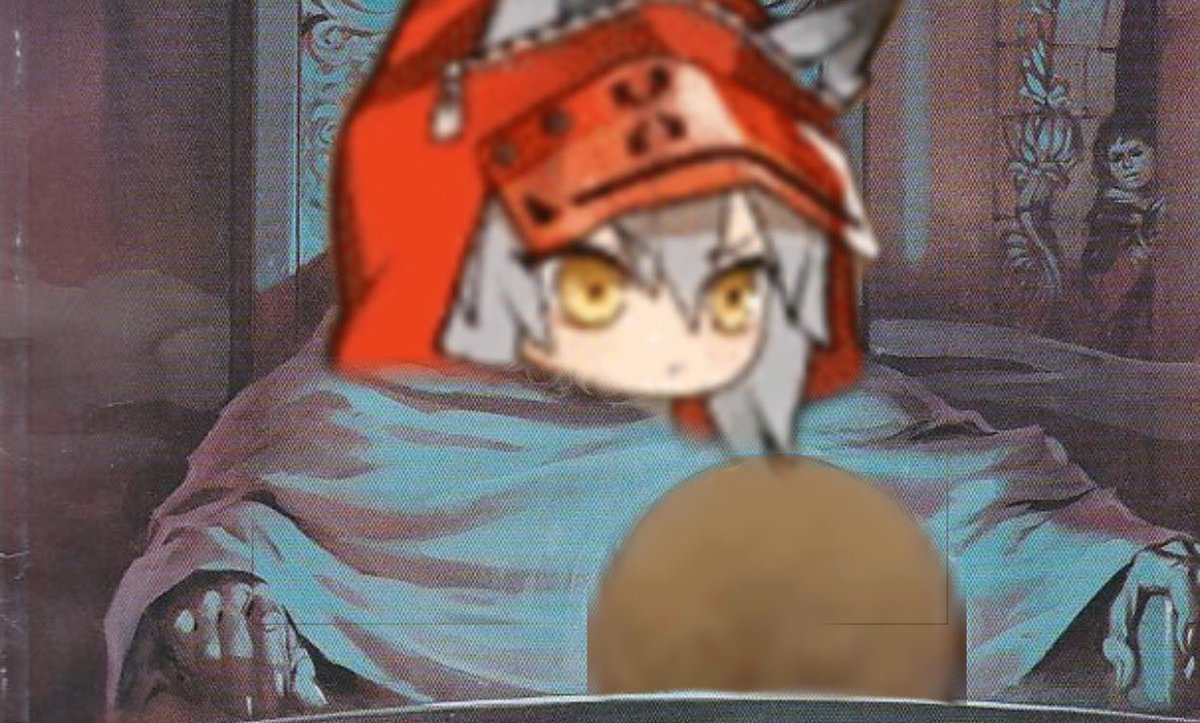 Red is pondering Red’s fluffy orb