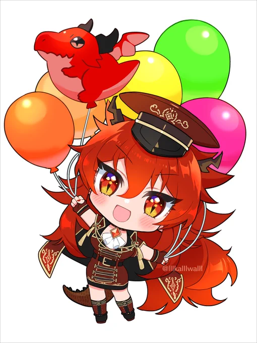 #りゅうのえ #りゅうのおたからツリー上がアクスタの絵柄です。こちらがアクキーにご使用いただいたSDイラストです! 