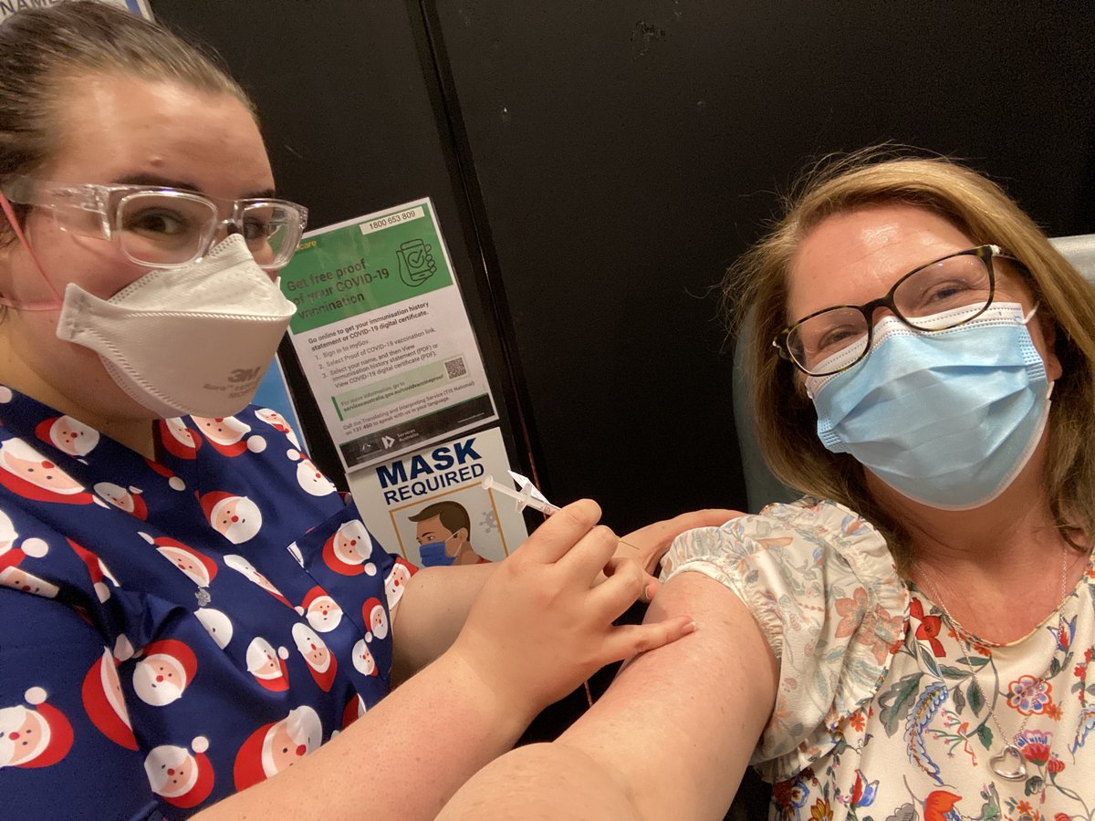 CatherineKingMP's tweet photo. Thank you to the lovely Ella for giving me my booster shot today @BallaratHealth #ourbhs #dontwaitvaccinate https://t.co/ZIH6zbRolY