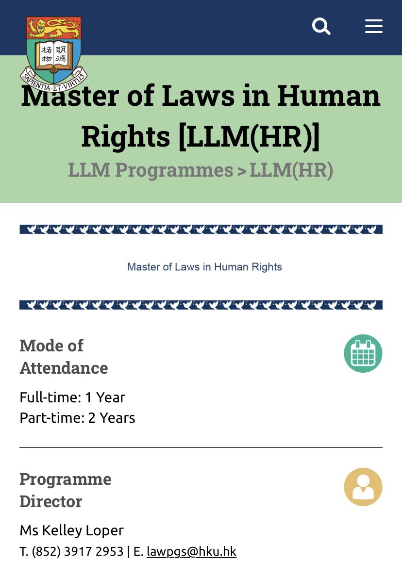 DebbyChan_HK's tweet photo. HKU’s LLM in Human Rights is open for application. Non-local students could apply for the scholarship that covers tuition fee and living expenses in HK. Check out more information: https://t.co/lZ0u6tsRnv. I really hope some Burmese students can be admitted to the programme. https://t.co/L5EylQyFOa