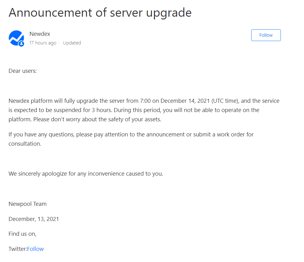 NewpoolOfficial's tweet photo. Please pay attention to the announcement below.
https://t.co/A5HqzIyVlz https://t.co/v439CsOF2h