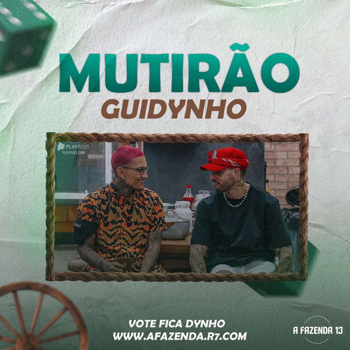 dynhoalvesreal's tweet photo. 🍩 MUTIRÃO GUIDYNHO INICIADO feat. @guiaraujo13 🍩

⏰ ENCERRA 2H

🎯 A CADA 10 VOTOS MANDEM UM EMOJI AQUI

✅ O voto é para ficar, então votem no DYNHO!

📲 https://t.co/vY2KHkaI9C 

#FicaDynho https://t.co/2DbqF5u2j7