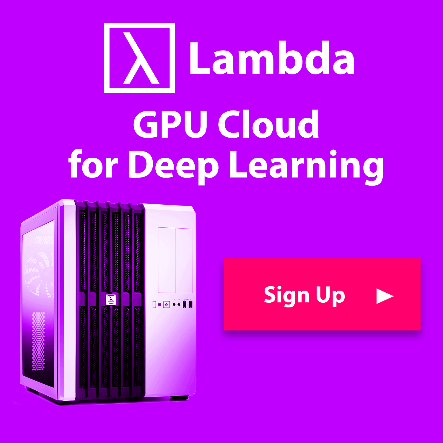 atlet Oh håndbevægelse Lambda on Twitter: "Want a GPU cloud that works out of the box with pytorch  for deep learning? That's what Lambda GPU Cloud is: https://t.co/SfrZlrAzSC  Sign up and you'll be training in