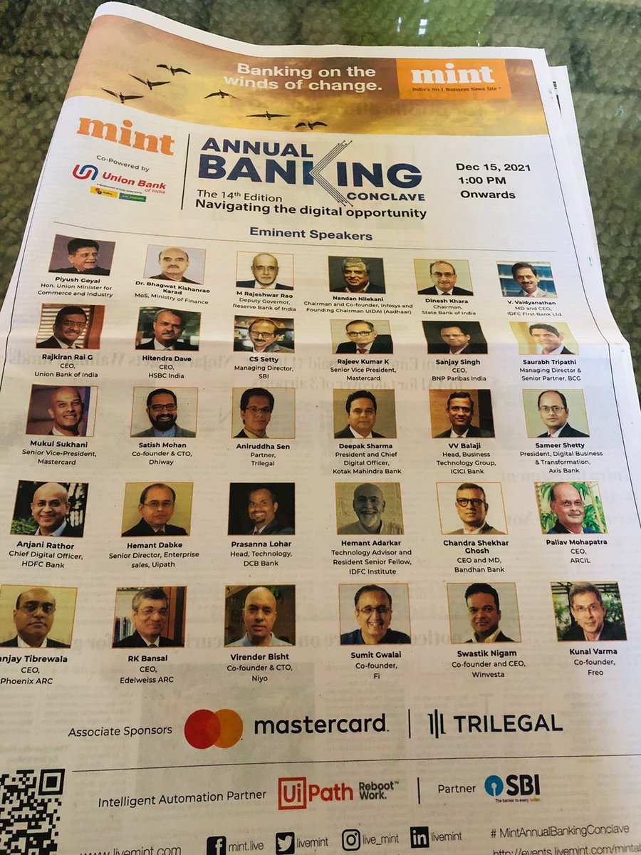 Surprising to see that <a href="/livemint/">Mint</a> cannot find a single female speaker for banking community <a href="/ambimgp/">Ambi Parameswaran</a> <a href="/jasuja/">Monica Jasuja</a> <a href="/rajeshkjindal/">Rajesh Kumar Jindal</a> <a href="/iRadhikaGupta/">Radhika Gupta</a> <a href="/debjani_ghosh_/">debjani ghosh</a> <a href="/KiranManral/">Kiran Manral</a>
