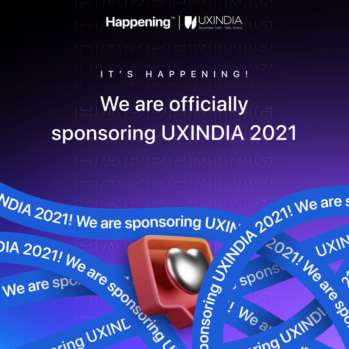 It's haaaaaappening!!!! We have great big news! We are officially proud sponsors of the 17th Edition of UX India International Conference! <a href="/uxindiaconf/">Ux-India by umo.design</a>
#ux #india #happening #uxi21 #uxindia #uxindia2021 #design #designconference #sponsors #conference #conference2021